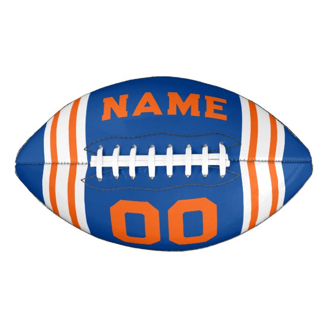 Team Colours Blue, White and Orange Football (Front)