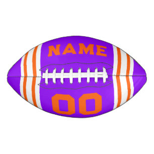 Team Colours Orange, Purple and White Football