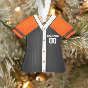 Team Colours Personalised Baseball Jersey Ornament