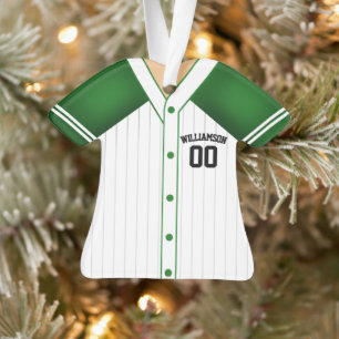 Team Colours Personalised Baseball Jersey Ornament