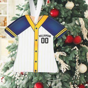 Team Colours Personalised Baseball Jersey Ornament