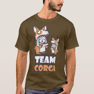 Team Corgi Funny Bunnies Dog Costumes T-Shirt