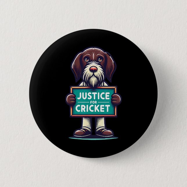 Team Cricket Hunting Squad Funny Retro  6 Cm Round Badge (Front)