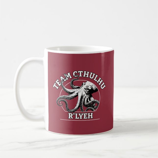 Team Cthulhu R'lyeh Lovecraft Coffee Mug (Left)