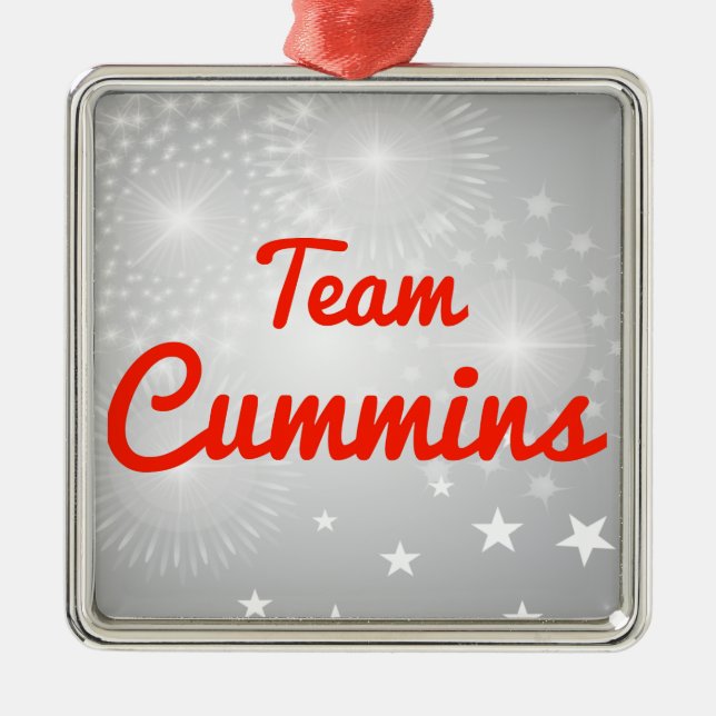 Team Cummins Metal Tree Decoration (Front)