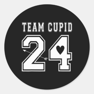 Team Cupid 2024 Valentines Day Sports Jersey Style Classic Round Sticker