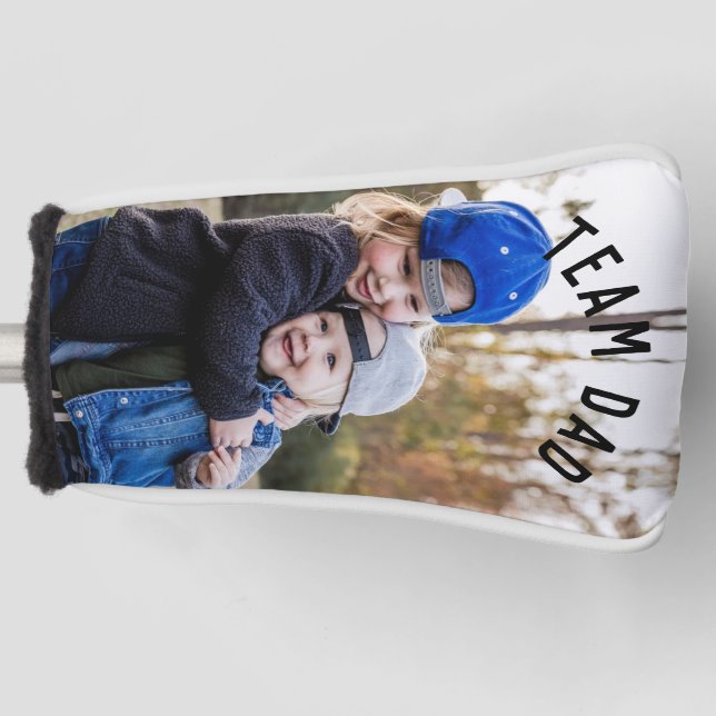 Team Dad Children Photo  Golf Head Cover (Front)