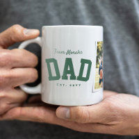 Team dad family name one photo sporty green
