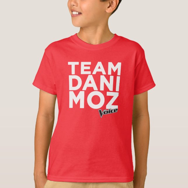 Team Dani Moz Kid's Tee - Red (Front)
