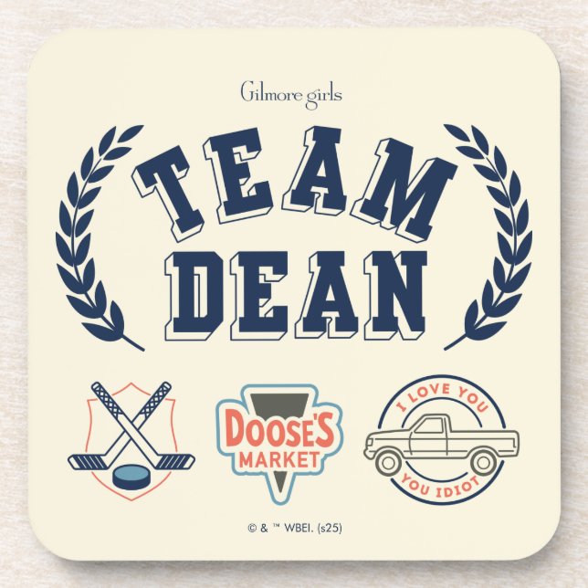 Team Dean Gilmore Girls Design Coaster (Front)