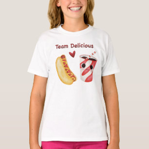 Team Delicious Cute Food Shirt for Kids