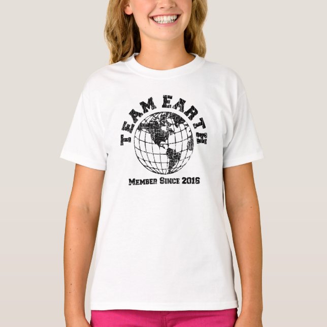 Team Earth : Member Since 2016 T-shirt (Front)