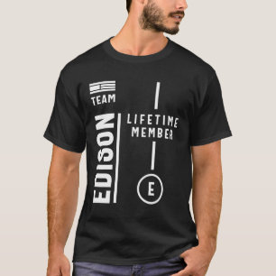 Team Edison Lifetime Member Personalised Name  T-Shirt