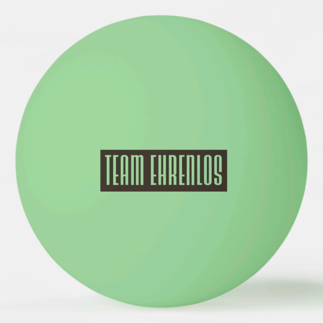 Team Ehrenlos Glow in the Dark Tischtennisball Ping Pong Ball (Back)