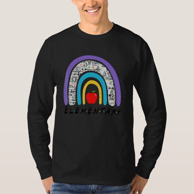 Team Elementary Squad Back To School Rainbow Kids  T-Shirt (Front)