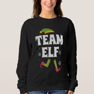 Team Elf Family Group Matching Christmas Pajama Pa Sweatshirt