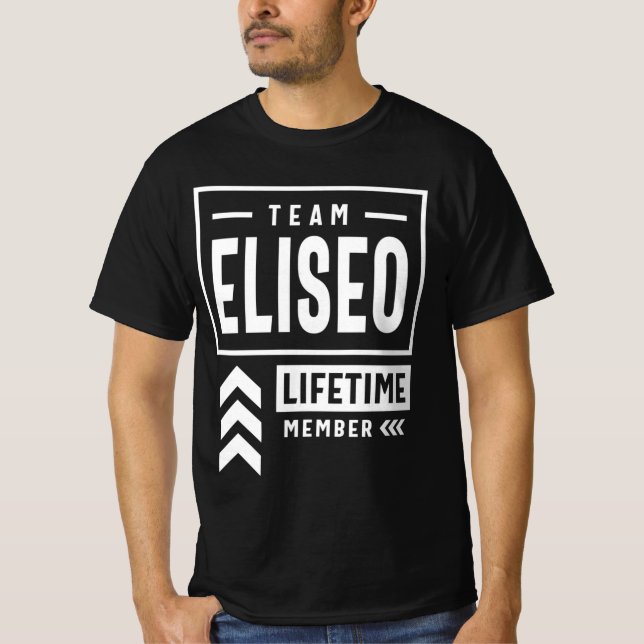 Team Eliseo Lifetime Member Personalised Name T-Shirt (Front)