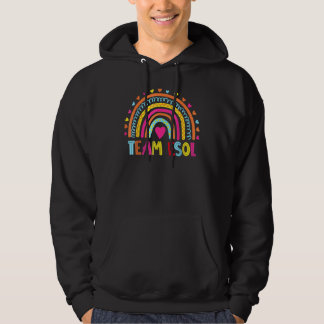 Team ESOL Teacher Crew Squad Rainbow Back To Schoo Hoodie