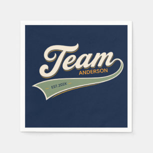Team family gathering cold sport logo  napkin