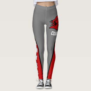 Team & Fan Grey and Red Mascot Leggings