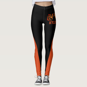 Team & Fan Orange & Black Mascot Leggings