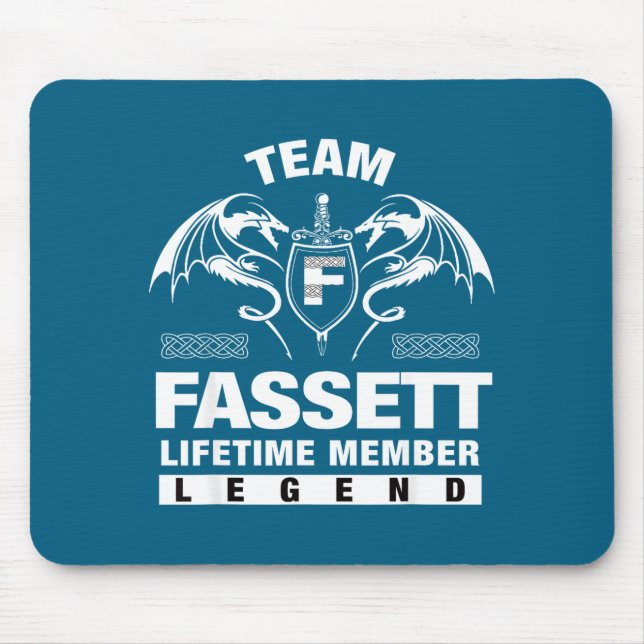 Team Fassett Lifetime Member Gift Design Mouse Pad (Front)