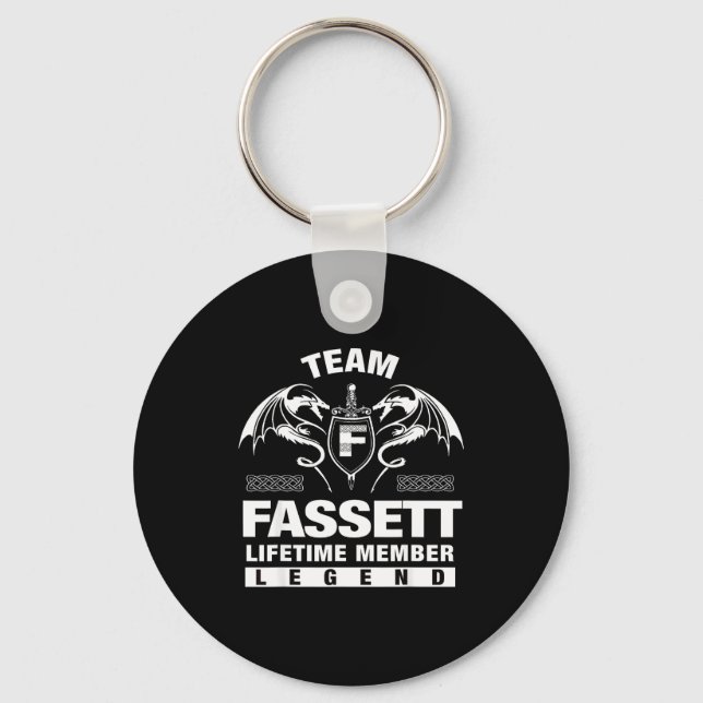Team Fassett Lifetime Member Gift Key Ring (Front)