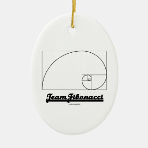 Team Fibonacci (Fibonacci Spiral) Ceramic Tree Decoration