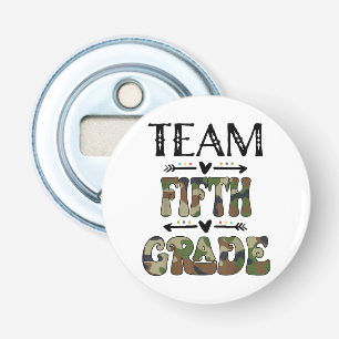 Team Fifth Grade Back To School Day Camo Teachers Bottle Opener
