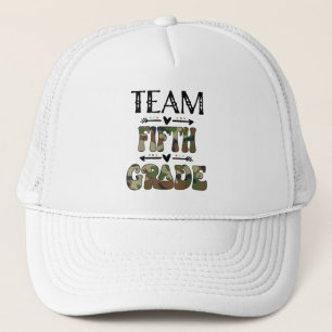 Team Fifth Grade Back To School Day Camo Teachers Trucker Hat