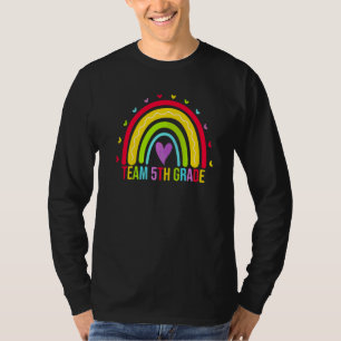 Team Fifth Grade For Teacher Kids Girls Rainbow 5t T-Shirt