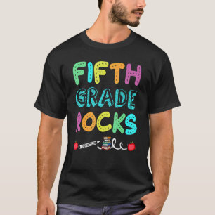 Team Fifth Grade Hello 5th Grade Rocks Back To Sch T-Shirt