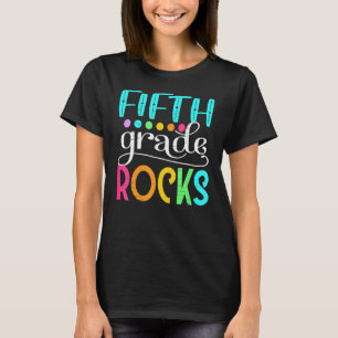 Team Fifth Grade Hello 5th Grade Rocks Back To Sch T-Shirt