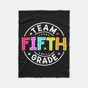 Team Fifth Grade Teacher Back to School 5th Grade Fleece Blanket
