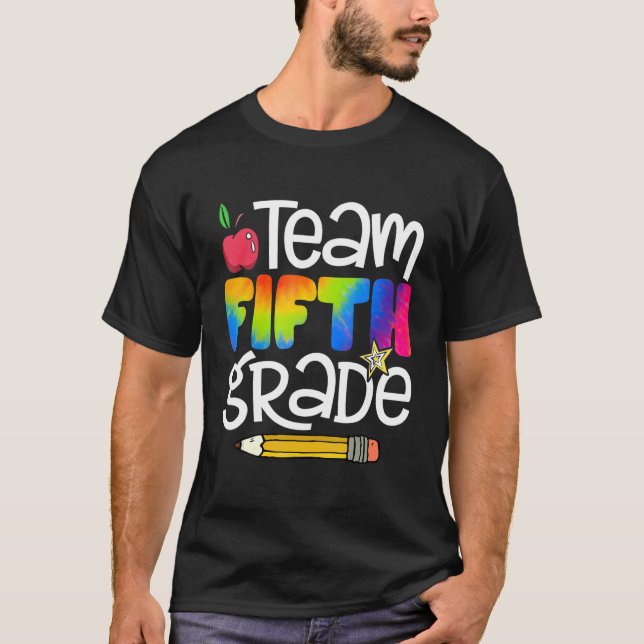 Team Fifth Grade Tie Dye Back To School Teacher Gi T-Shirt (Front)