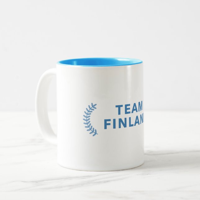 Team Finland Two-Tone Coffee Mug (Front Left)