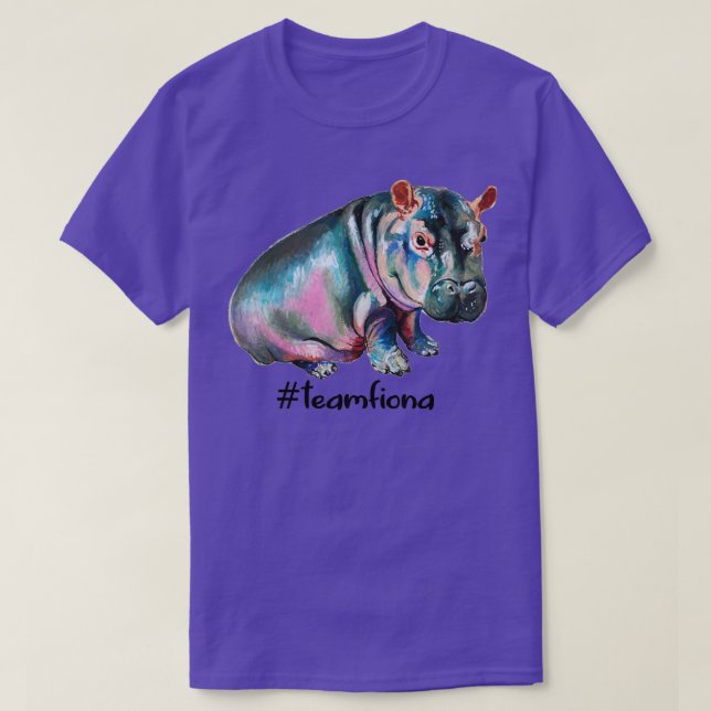 Team Fiona The Hippo Cute Preemie Baby Hippo  T-Shirt (Design Front)