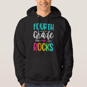 Team Fourth Grade Hello 4th Grade Rocks Back To Sc Hoodie