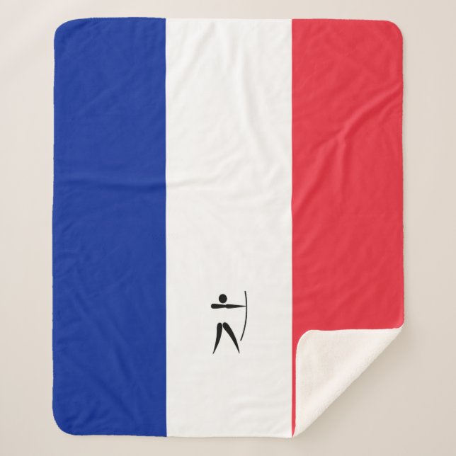 Team France Archery Sherpa Blanket (Front)