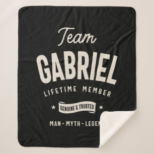 Team Gabriel Lifetime Member Personalised Name Sherpa Blanket