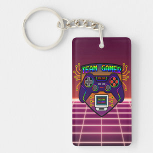 Team Gamer, retro gaming controller gift Key Ring