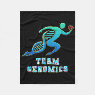 Team Genomics Chromosomes Rose Fleece Blanket