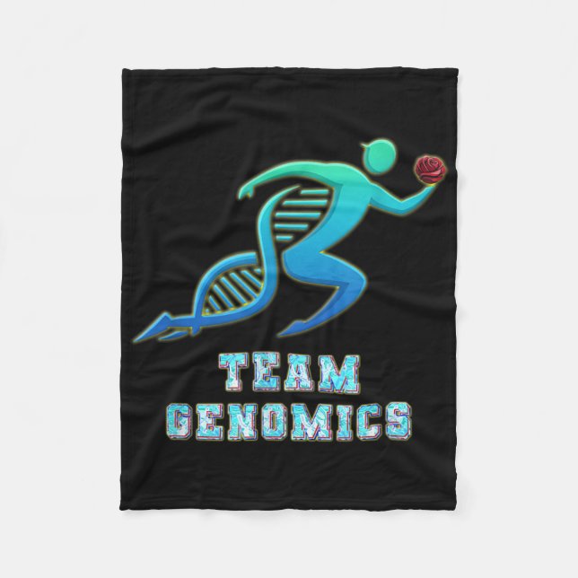 Team Genomics Chromosomes Rose  Fleece Blanket (Front)