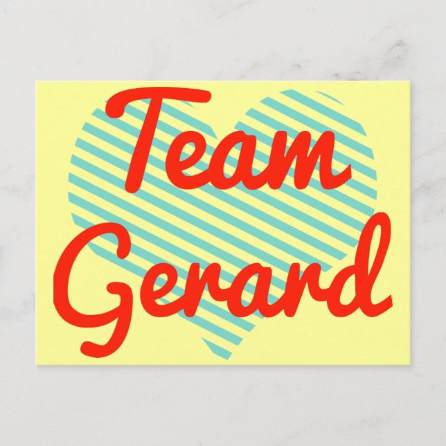 Team Gerard Postcard (Front)