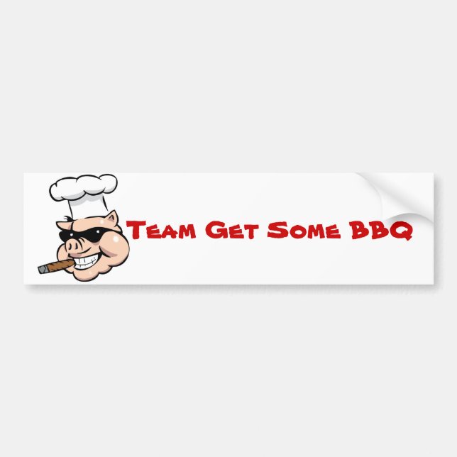 Team Get Some BBQ Bumper Sticker (Front)