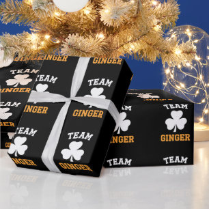 Team Ginger Red Head Funny Irish St Patrick's Day Wrapping Paper