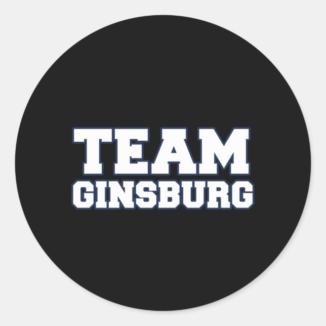 TEAM GINSBURG CLASSIC ROUND STICKER (Front)