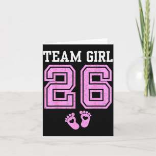 Team Girl 2026 Gender Reveal Party Baby Announceme Card