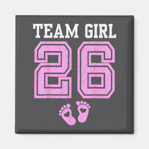 Team Girl 2026 Gender Reveal Party Baby Announceme Magnet