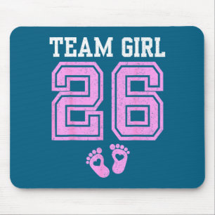 Team Girl 2026 Gender Reveal Party Baby Announceme Mouse Pad